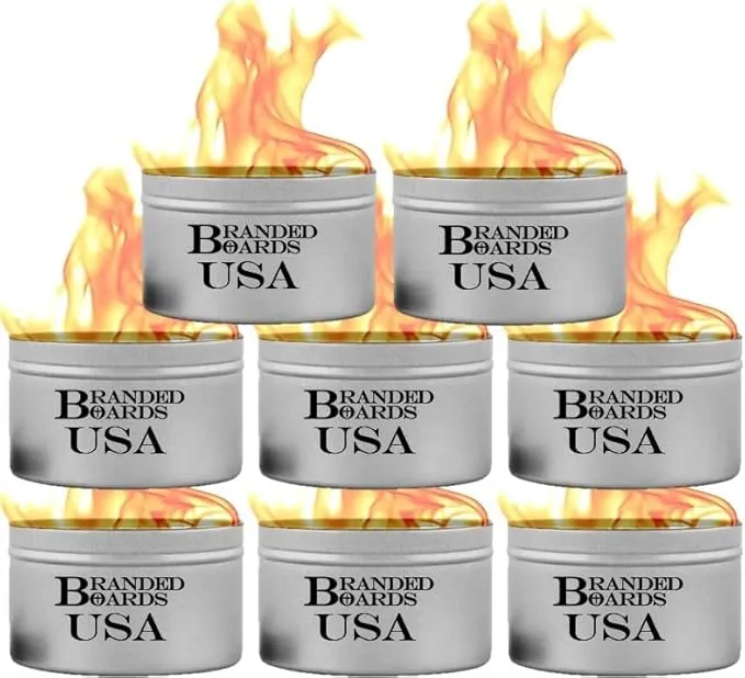 | Made in USA | Portable Mini Bonfire Campfire in a Can | Reusable & up to 5 Hours of Burn Time | Picnics Parties S'Mores Gifts Bushcraft Camping Survival Emergencies