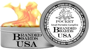 | Made in USA | Portable Mini Bonfire Campfire in a Can | Reusable & up to 5 Hours of Burn Time | Picnics Parties S'Mores Gifts Bushcraft Camping Survival Emergencies