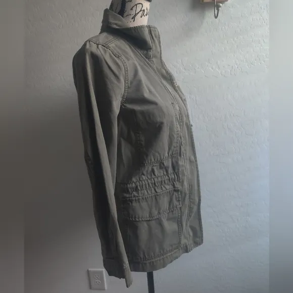 🆕 Madewell Olive Military Green 100% cotton chore Cargo Fall Gorpcore Jacket_XS