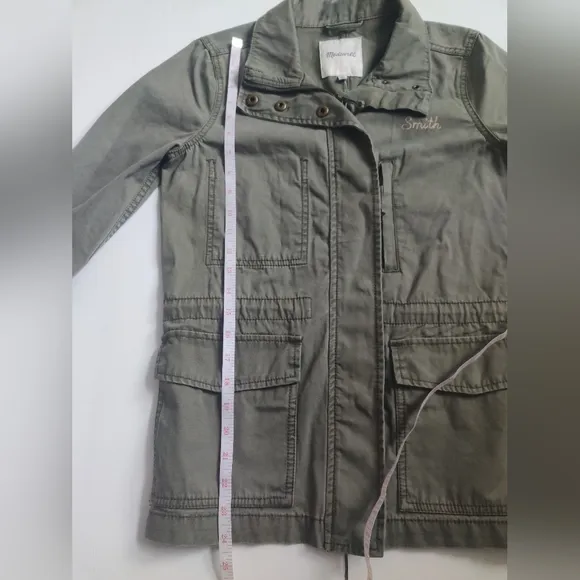 🆕 Madewell Olive Military Green 100% cotton chore Cargo Fall Gorpcore Jacket_XS