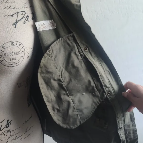 🆕 Madewell Olive Military Green 100% cotton chore Cargo Fall Gorpcore Jacket_XS