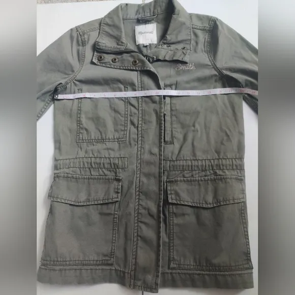 🆕 Madewell Olive Military Green 100% cotton chore Cargo Fall Gorpcore Jacket_XS