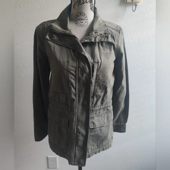 🆕 Madewell Olive Military Green 100% cotton chore Cargo Fall Gorpcore Jacket_XS