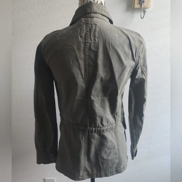 🆕 Madewell Olive Military Green 100% cotton chore Cargo Fall Gorpcore Jacket_XS