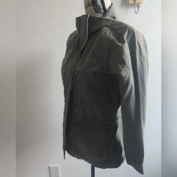 🆕 Madewell Olive Military Green 100% cotton chore Cargo Fall Gorpcore Jacket_XS