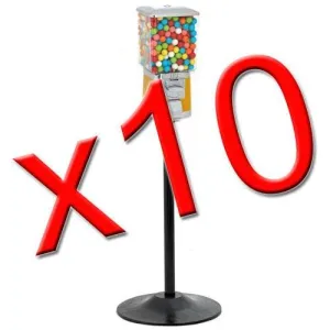 10 Supreme Gumball / Candy  Machines w/ Stands