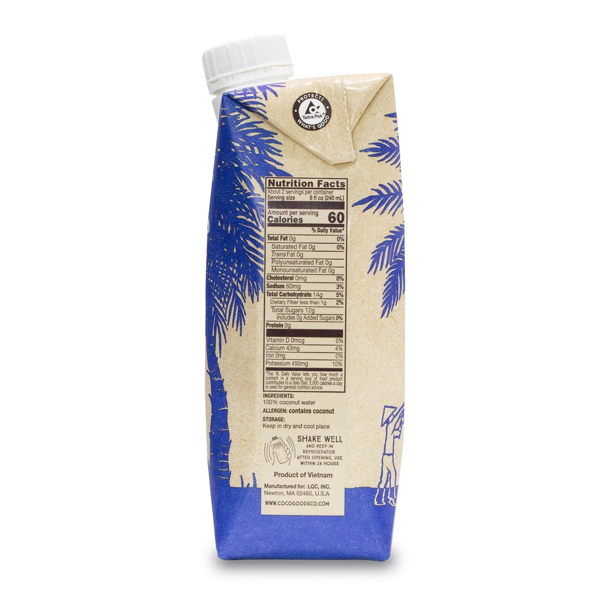 100% Natural Coconut Water 16.9 fl. oz, 12 pack