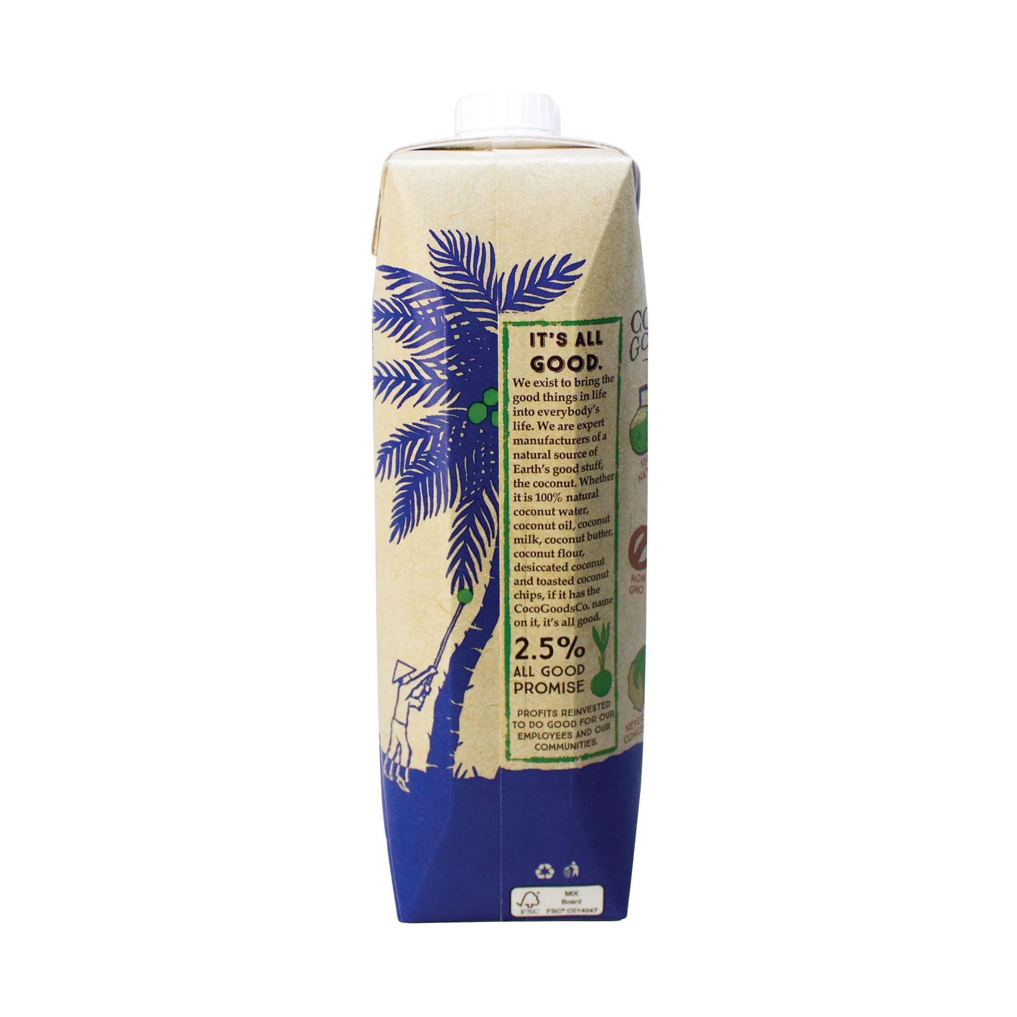100% Natural Coconut Water 33.8 fl. oz, 6 pack