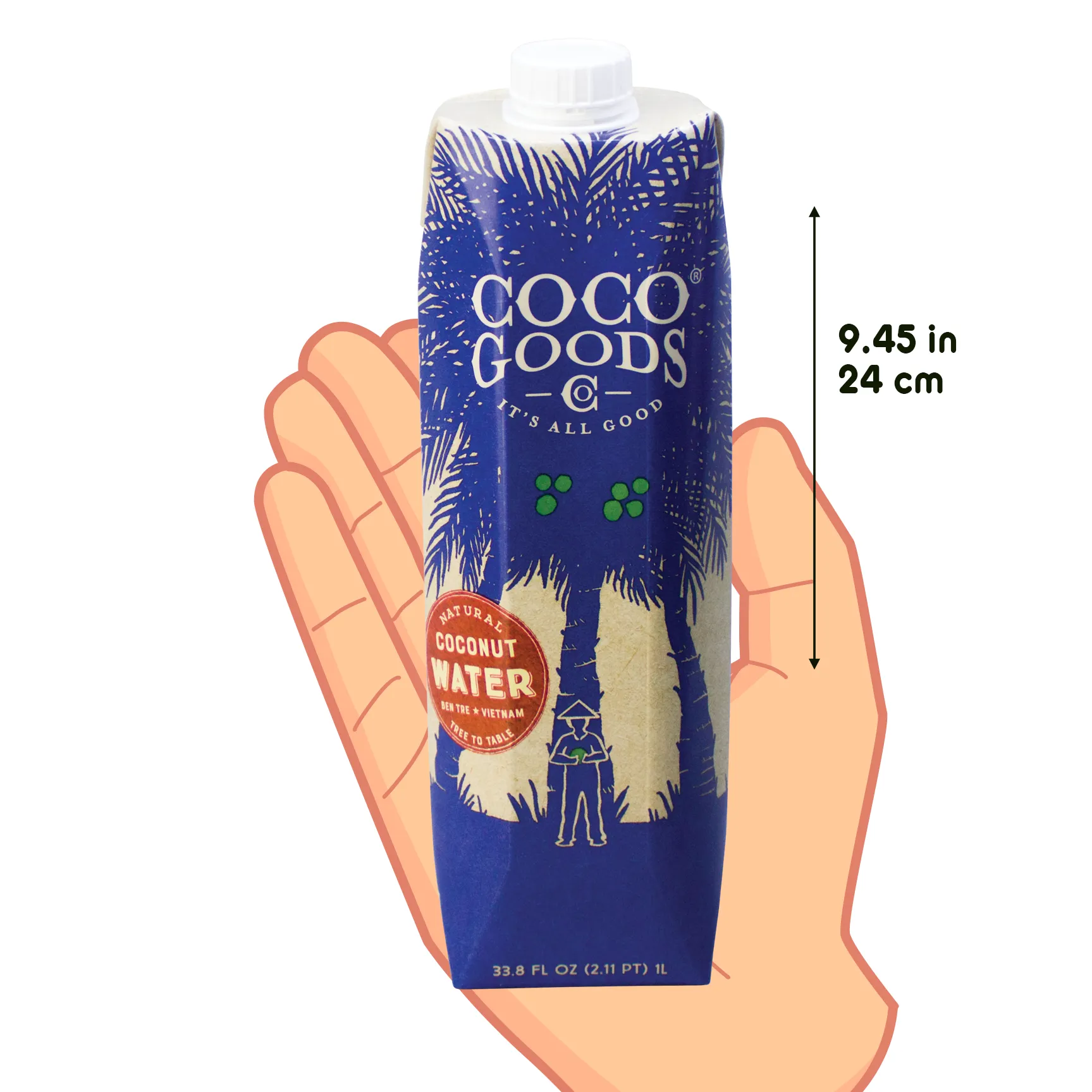 100% Natural Coconut Water 33.8 fl. oz, 6 pack
