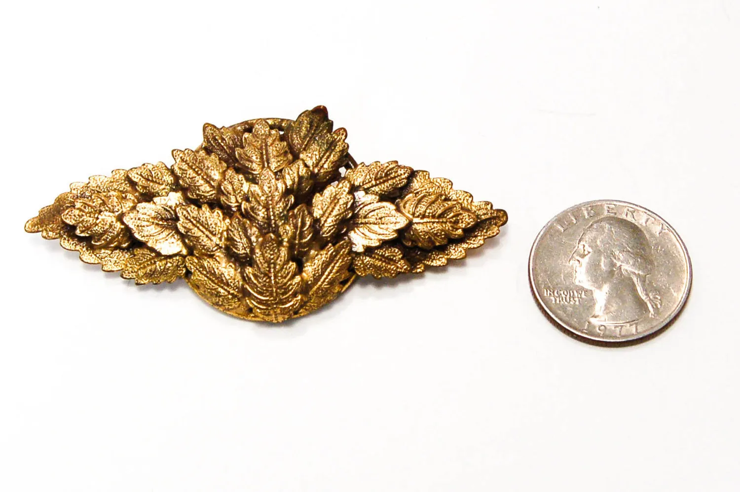 1930's Art Nouveau Leaf Brooch