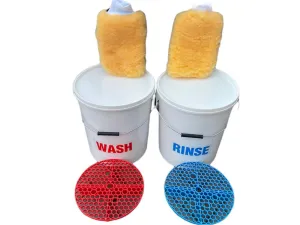 20L Car Wash Bucket and Grit Guard Set with Wash Mitt