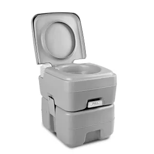 20L Portable Outdoor Camping Toilet - Grey
