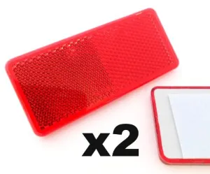 227s Self-Adhesive Reflectors -Stick-On Oblong Rectangular Trailer Caravan Reflectors