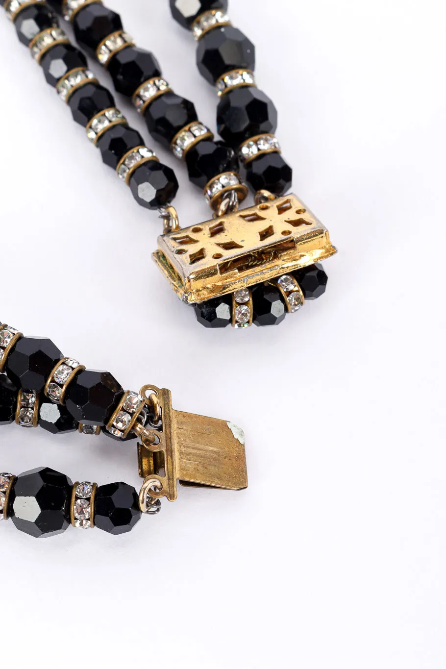 3-Strand Beaded Flower Necklace
