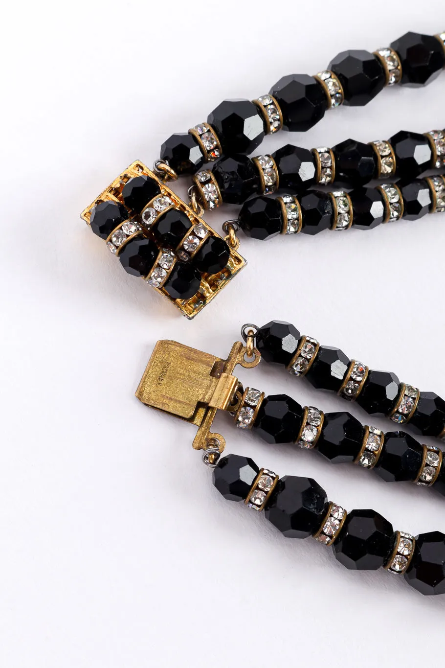 3-Strand Beaded Flower Necklace