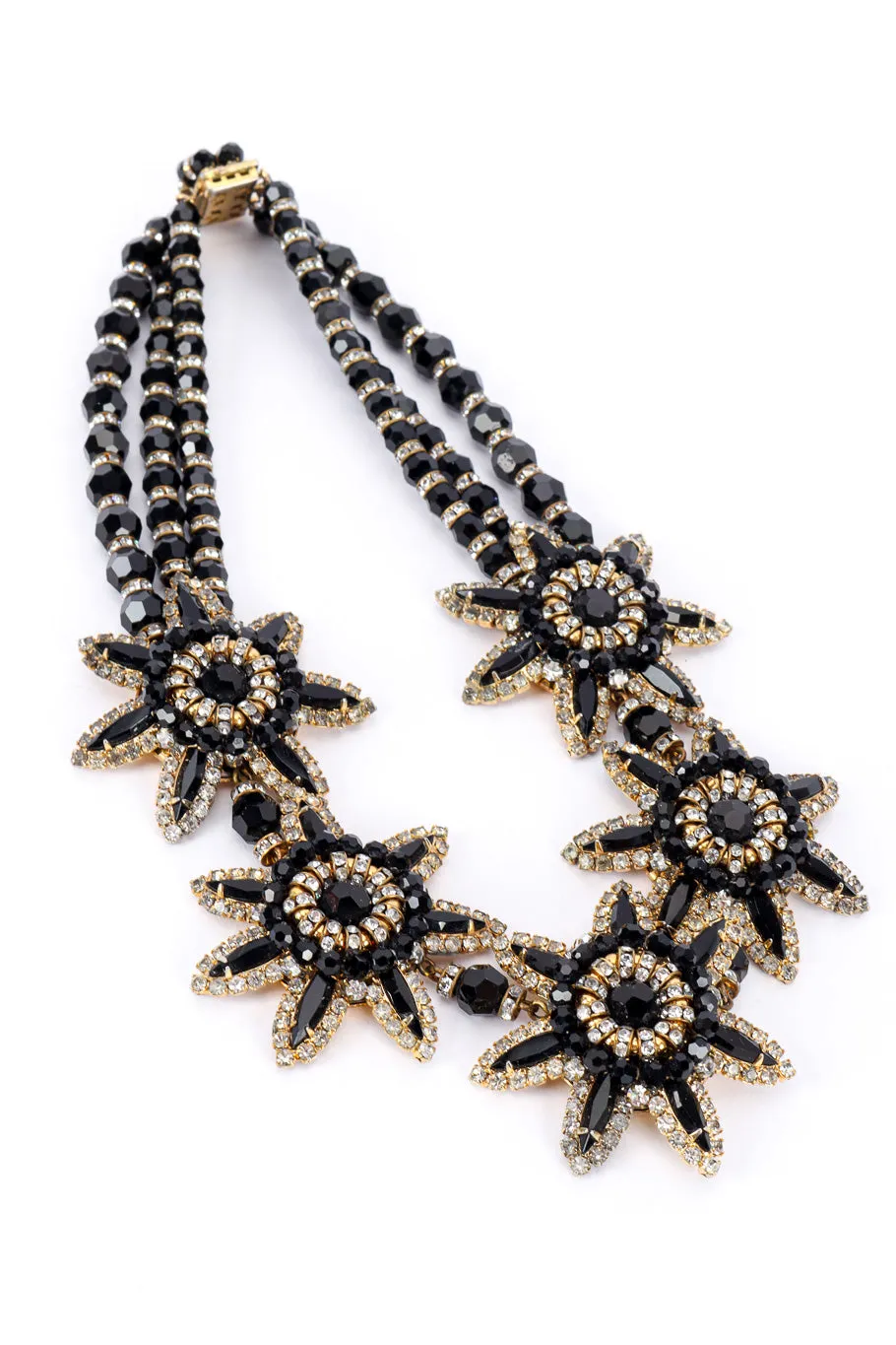 3-Strand Beaded Flower Necklace