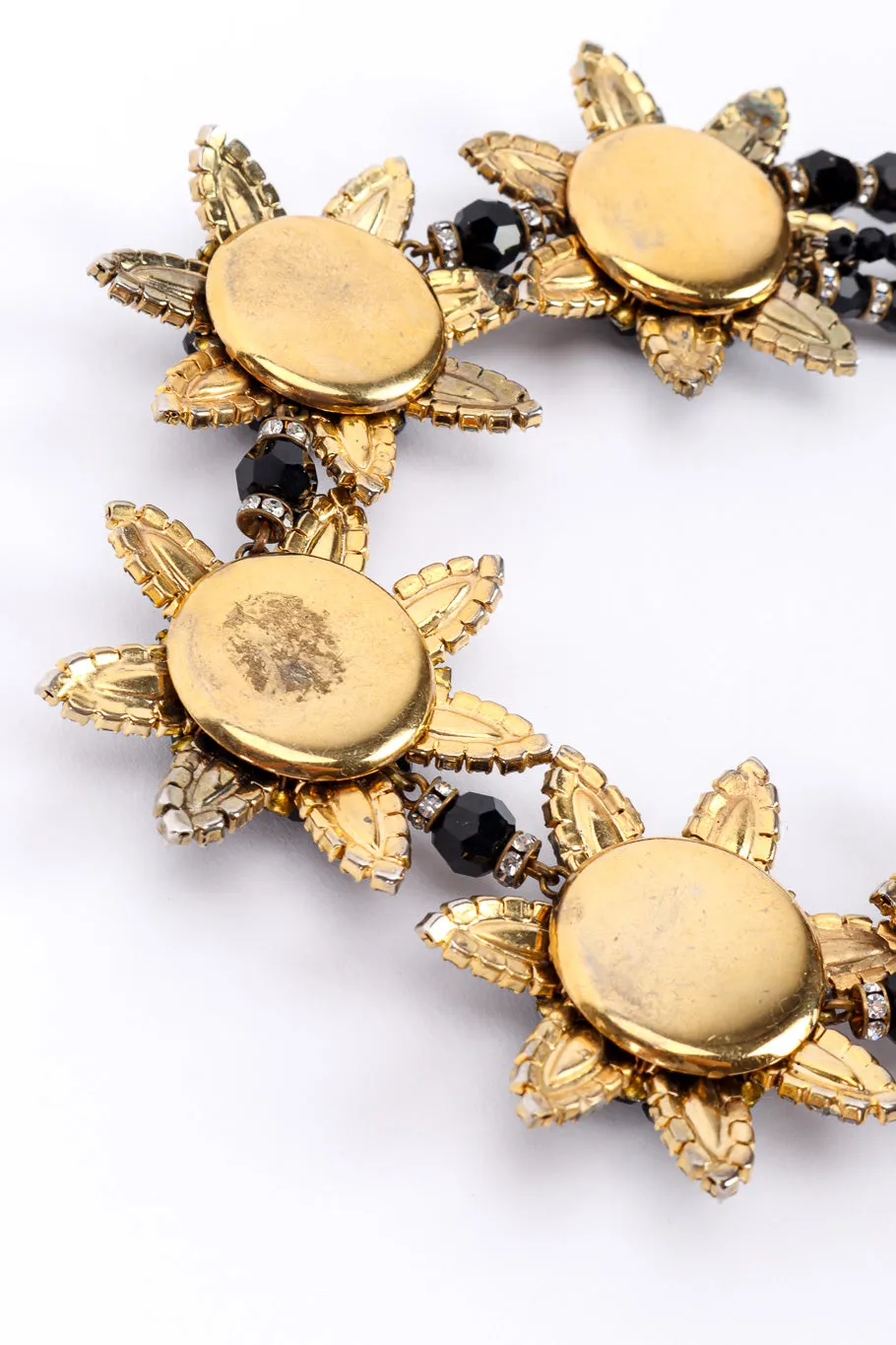 3-Strand Beaded Flower Necklace