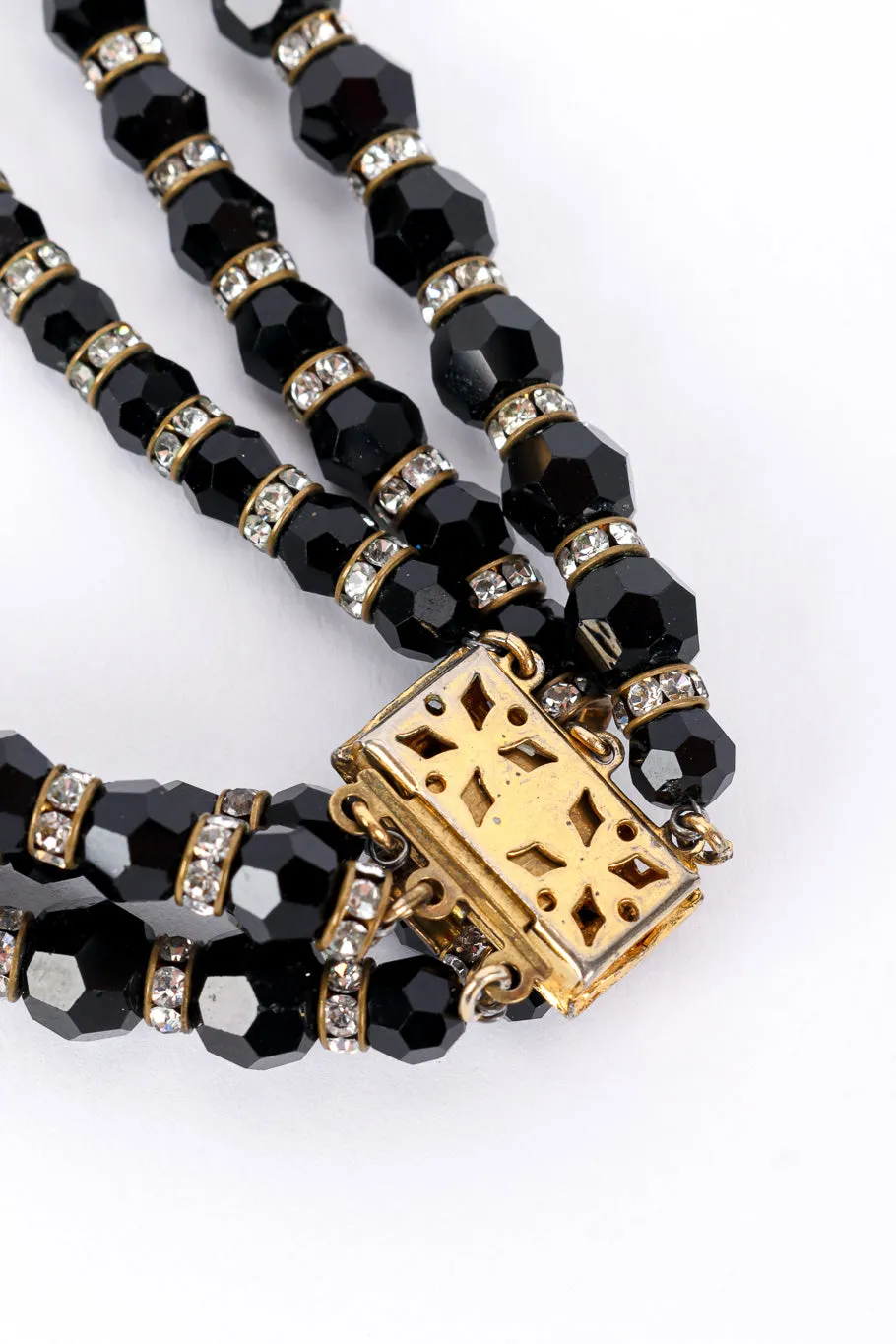 3-Strand Beaded Flower Necklace