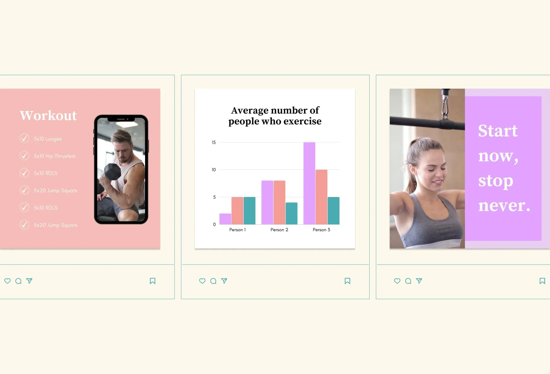 30 Gym Instagram Post Canva Templates