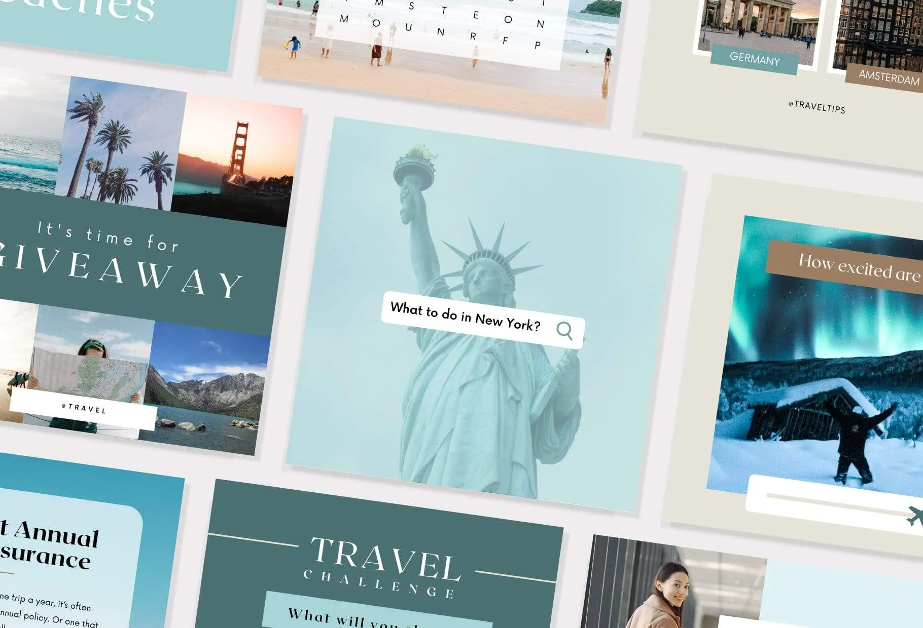 30 Travel Instagram Post Canva Templates