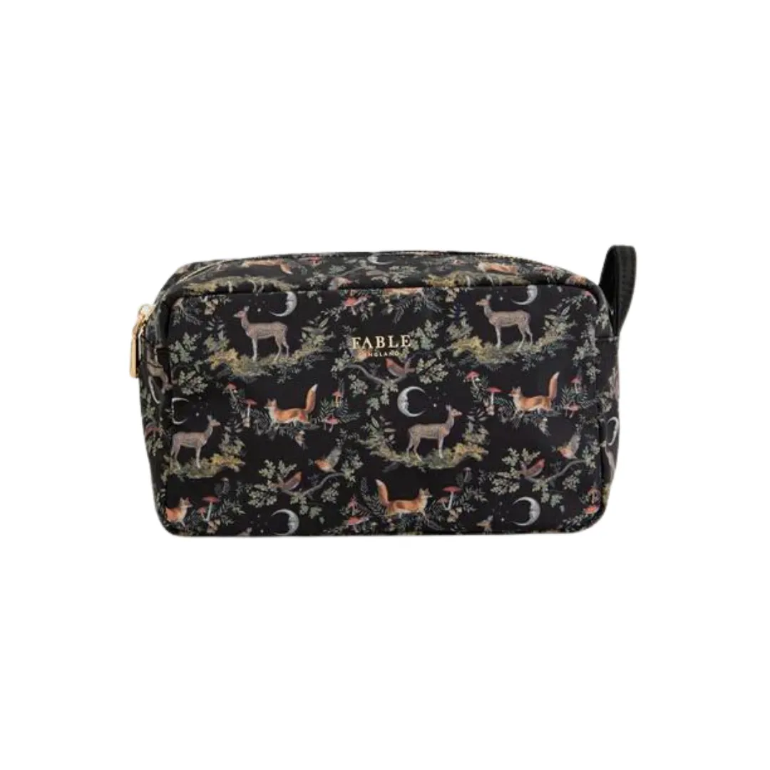 A Night's Tale Woodland Black Cosmetic Pouch