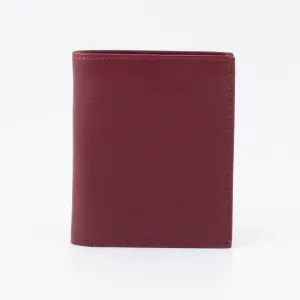 A Trifold, Premium Leather Wallet (Burgundy)