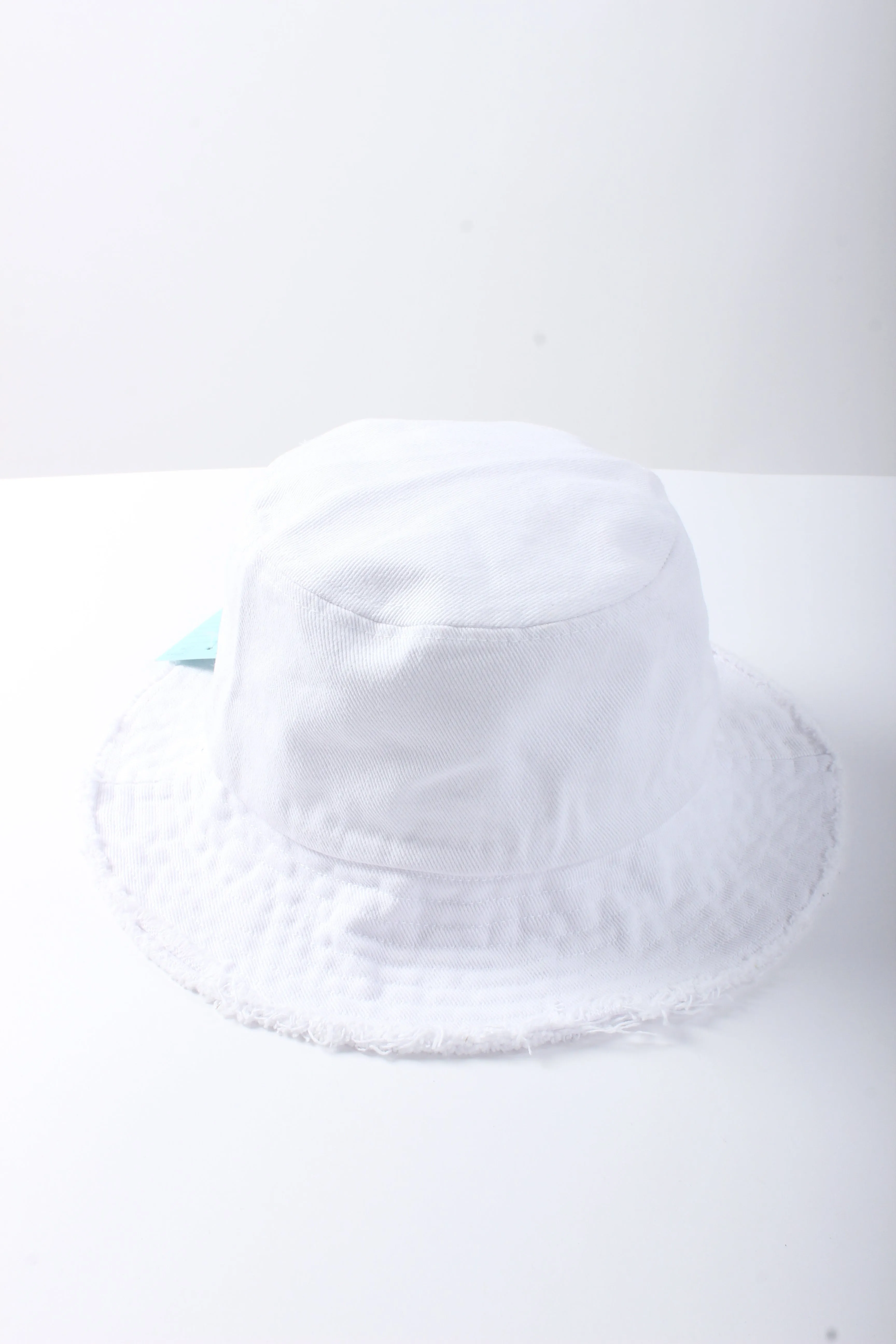 ABU21 - Denim Distress Bucket with Frayed Edge