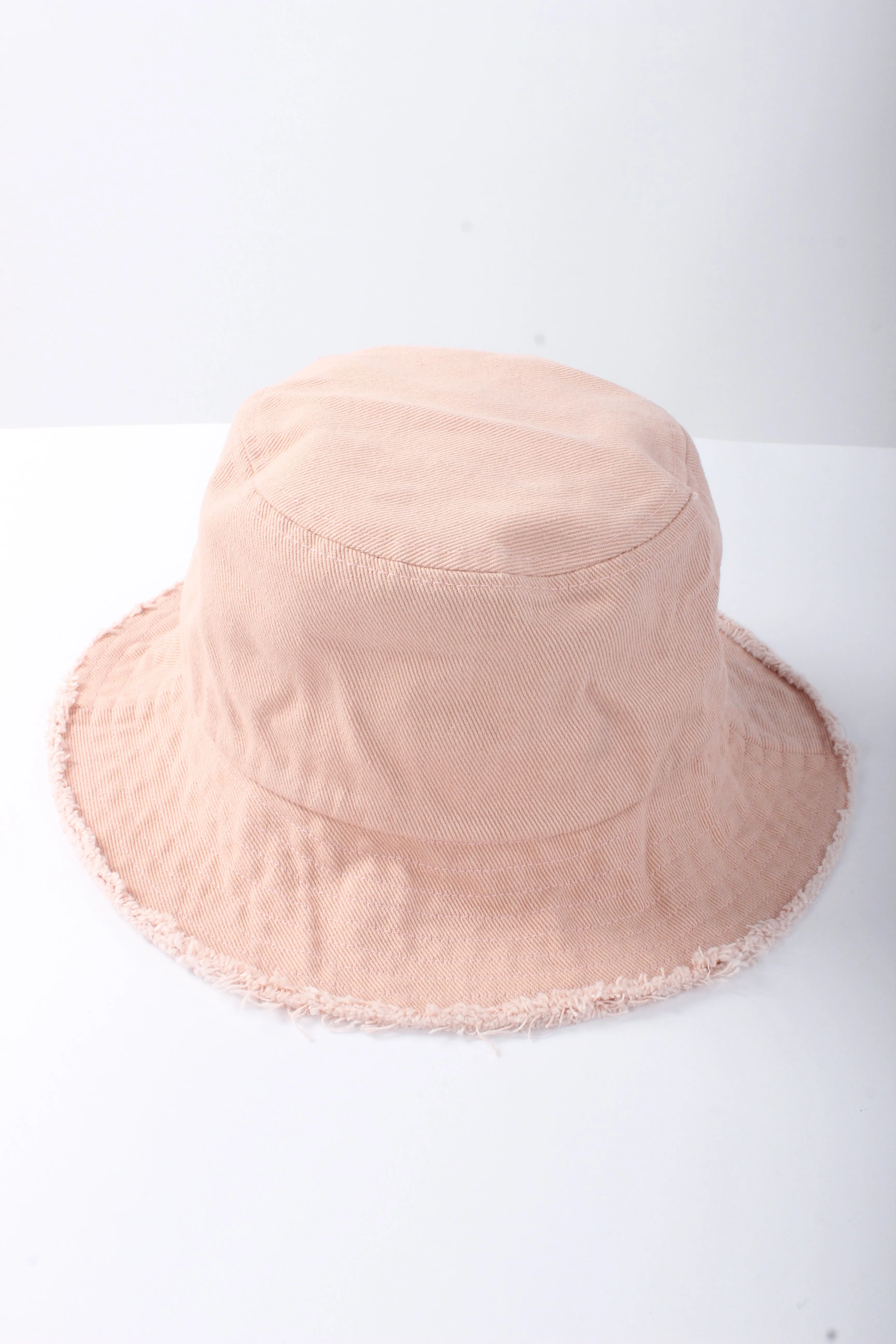 ABU21 - Denim Distress Bucket with Frayed Edge
