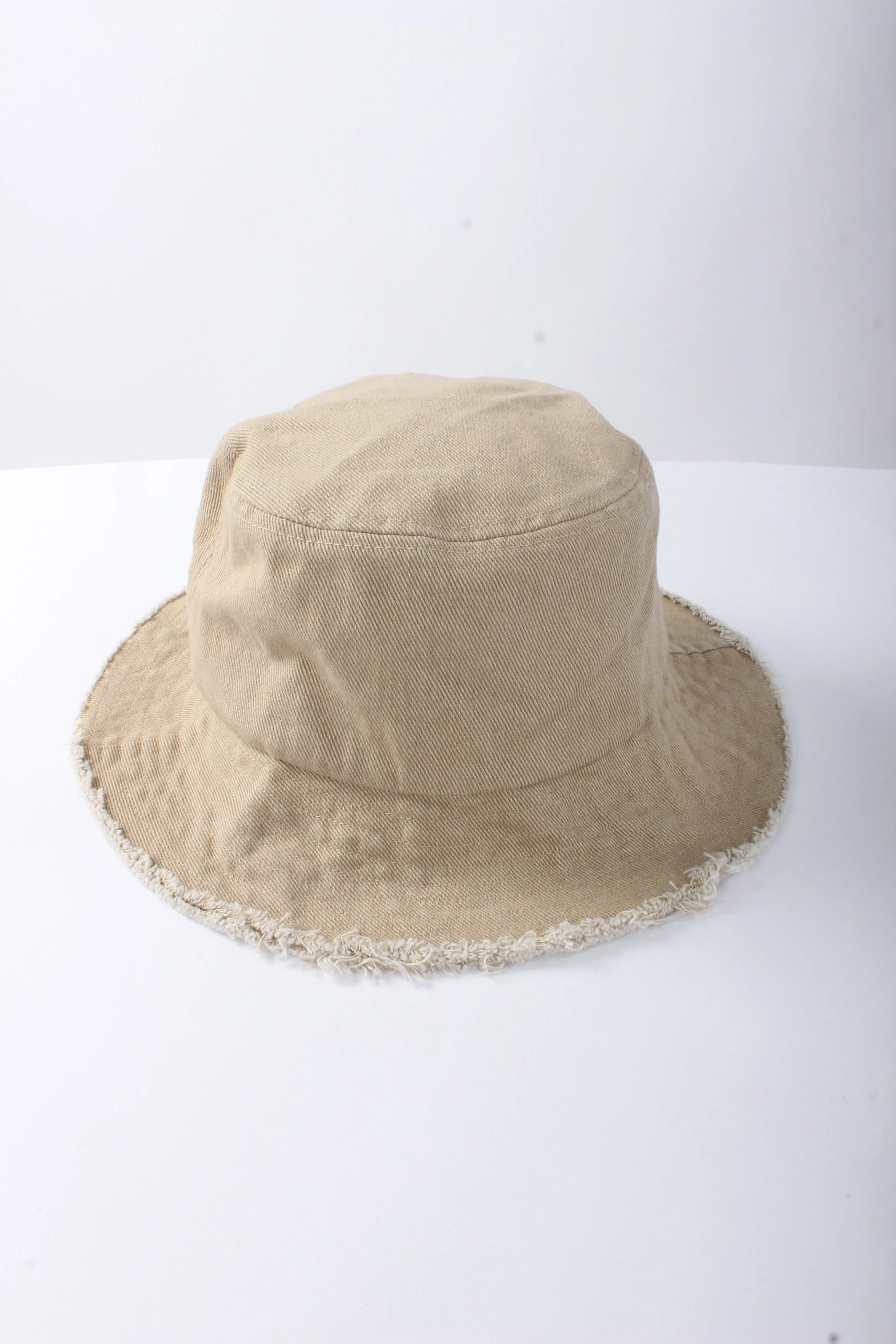 ABU21 - Denim Distress Bucket with Frayed Edge