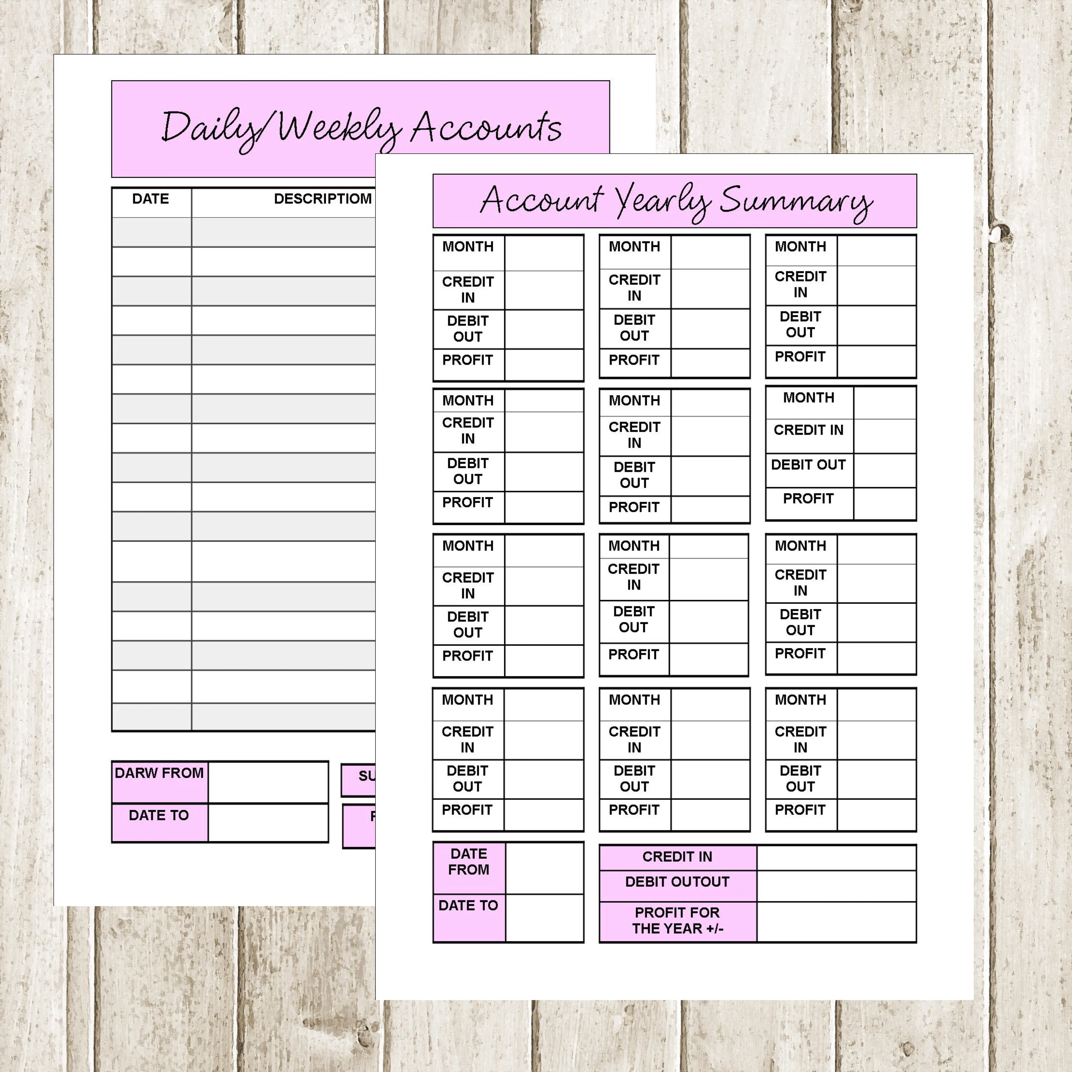 ACCOUNTS & ORDER BUNDLE - A4 SPIRAL BOUND WITH 60 PAGES EACH!