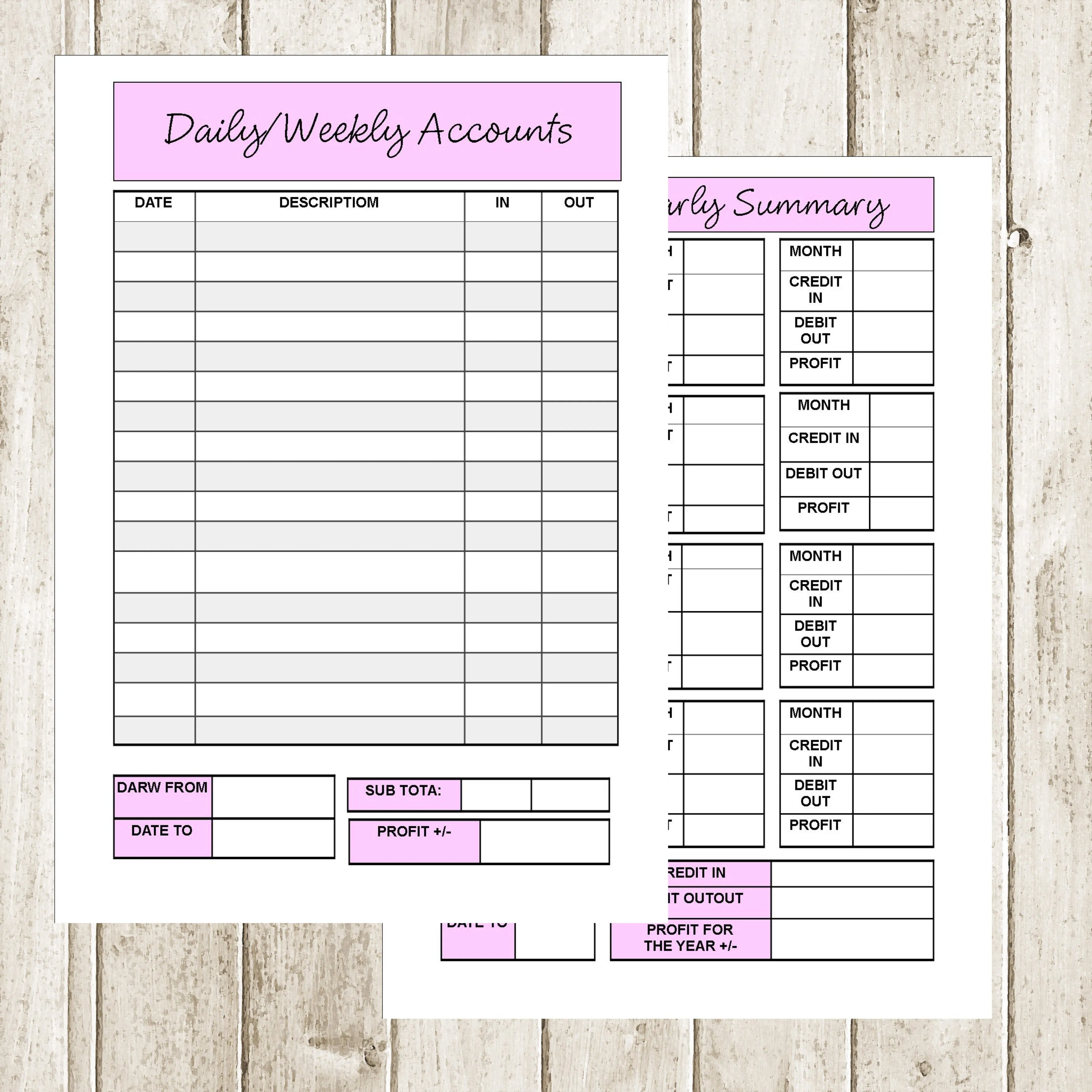 ACCOUNTS & ORDER BUNDLE - A4 SPIRAL BOUND WITH 60 PAGES EACH!