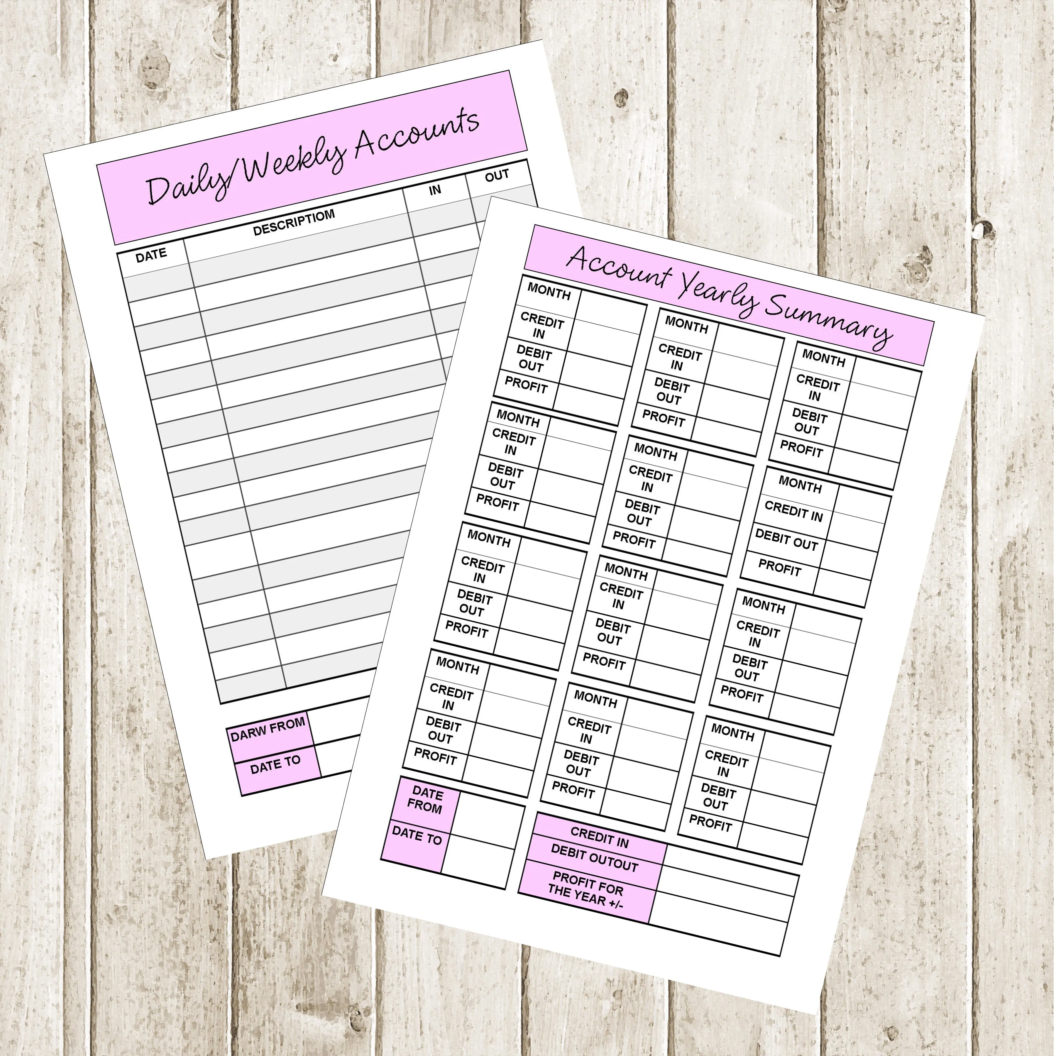 ACCOUNTS & ORDER BUNDLE - A4 SPIRAL BOUND WITH 60 PAGES EACH!