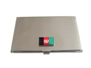 Afghanistan Flag Pendant Business Card Holder