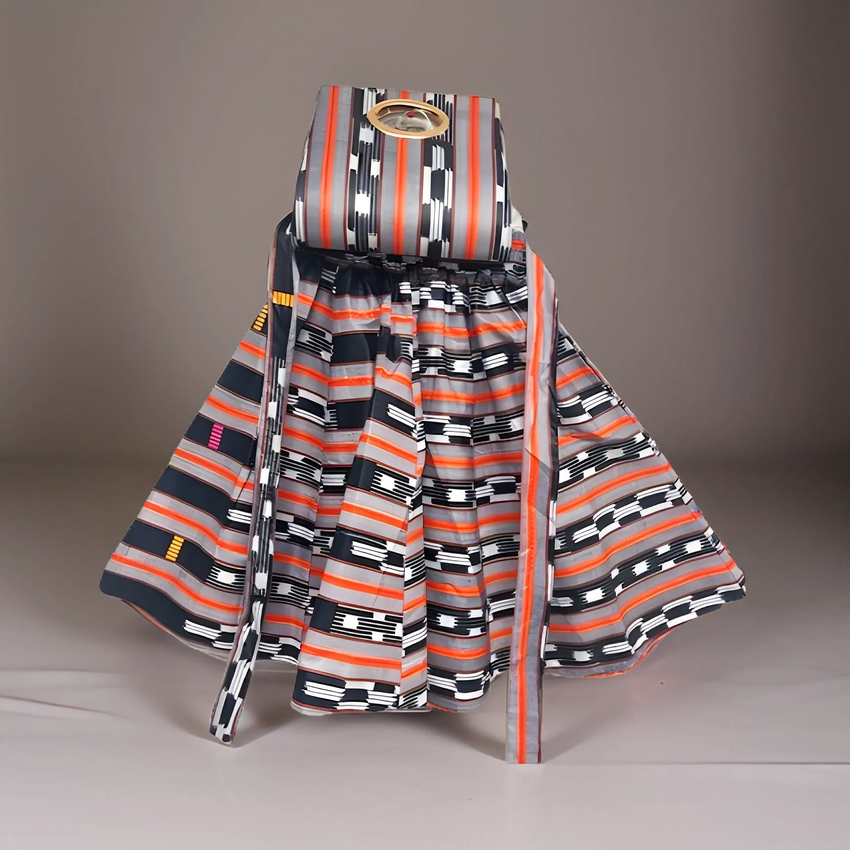 African Print Short Skirt & Handbag Set