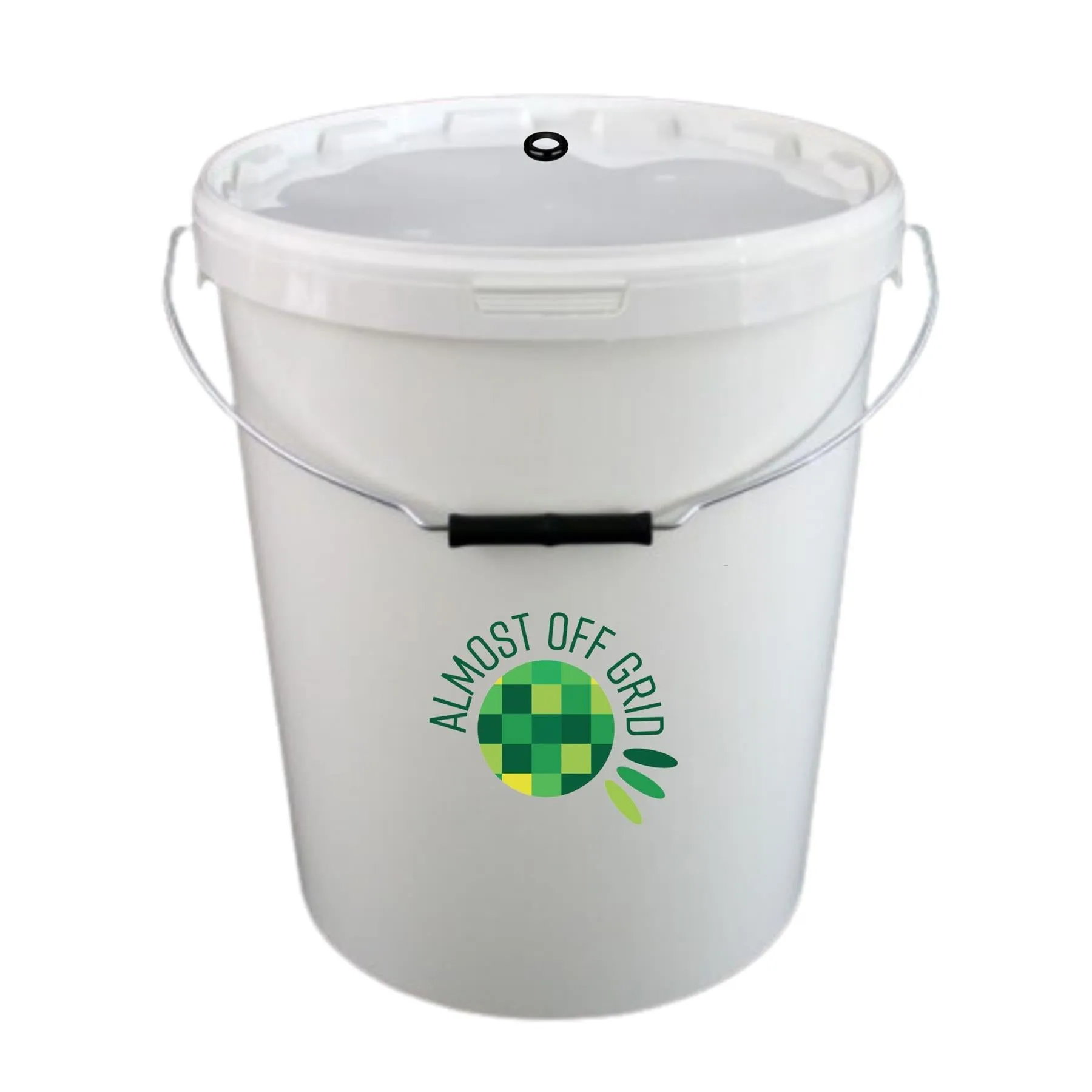 Almost Off Grid 25 litre Homebrew Bucket with PET Demijohn and 2 Airlocks