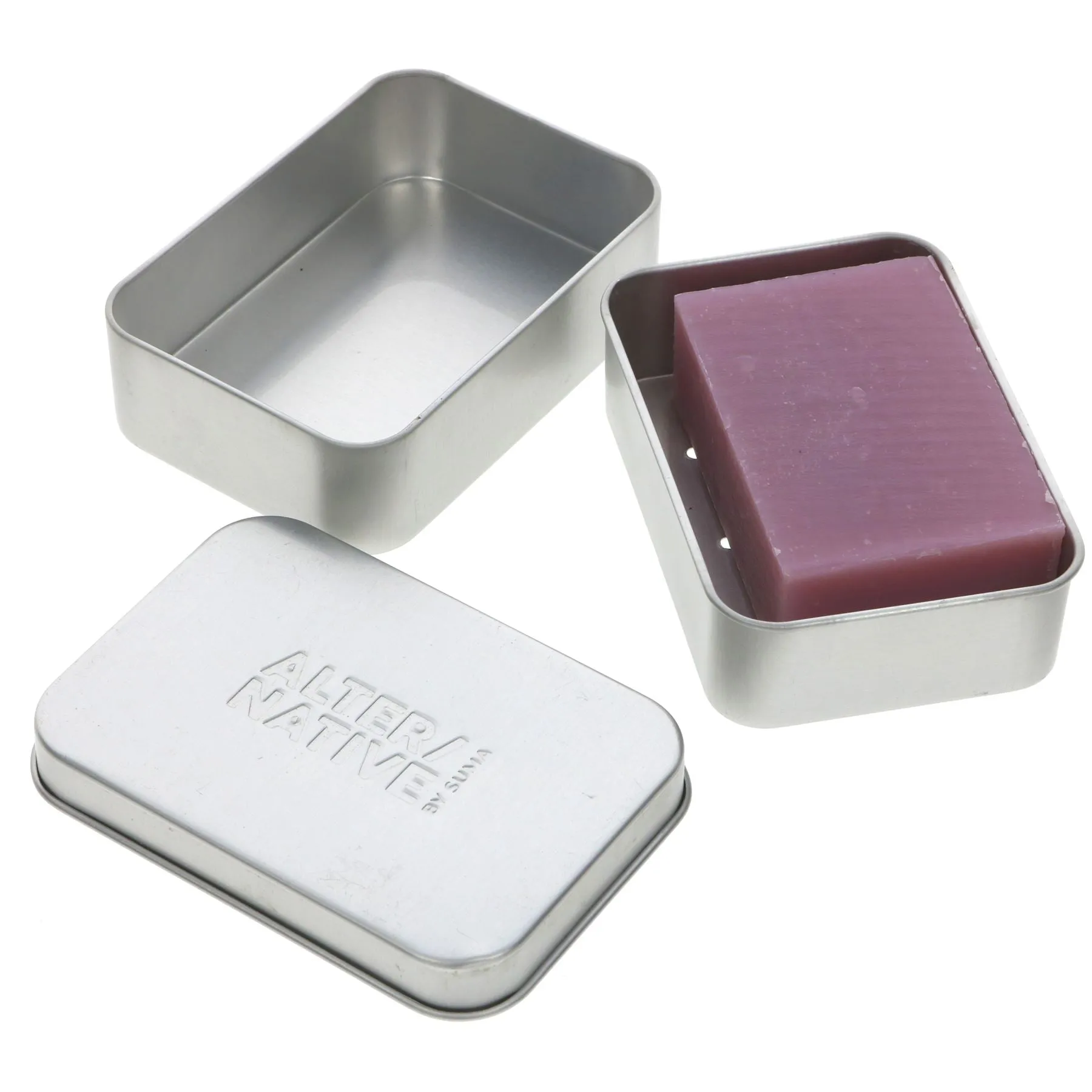 Alter/Native | Travel Soap Tin - Single Size - Al tin with 1 drainage insert | tin