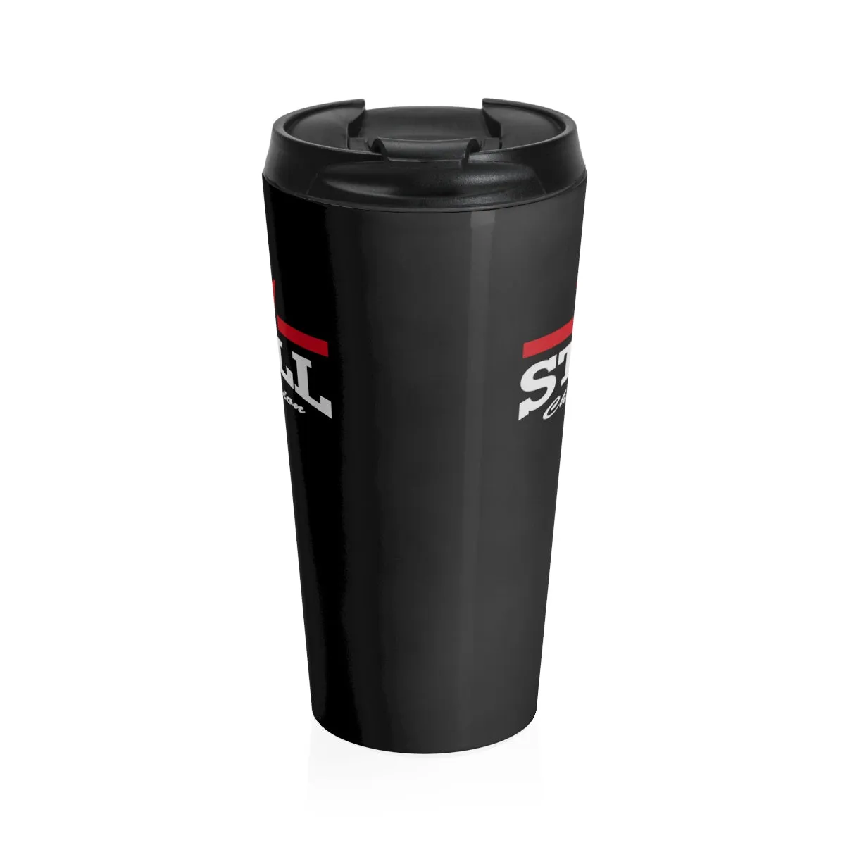 And Still Champion™ black stainless steel travel mug - 15oz