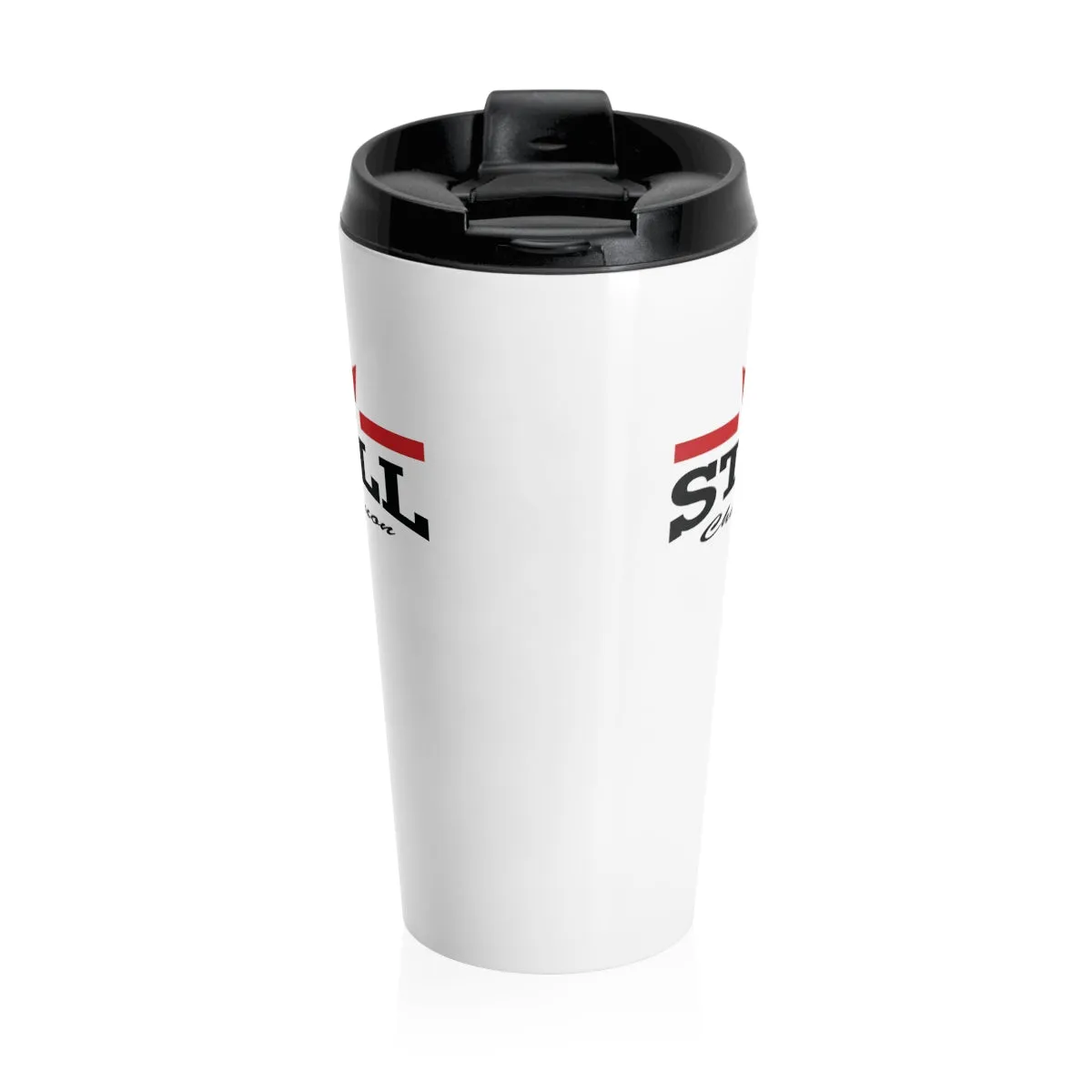 And Still Champion™ white stainless steel travel mug - 15oz