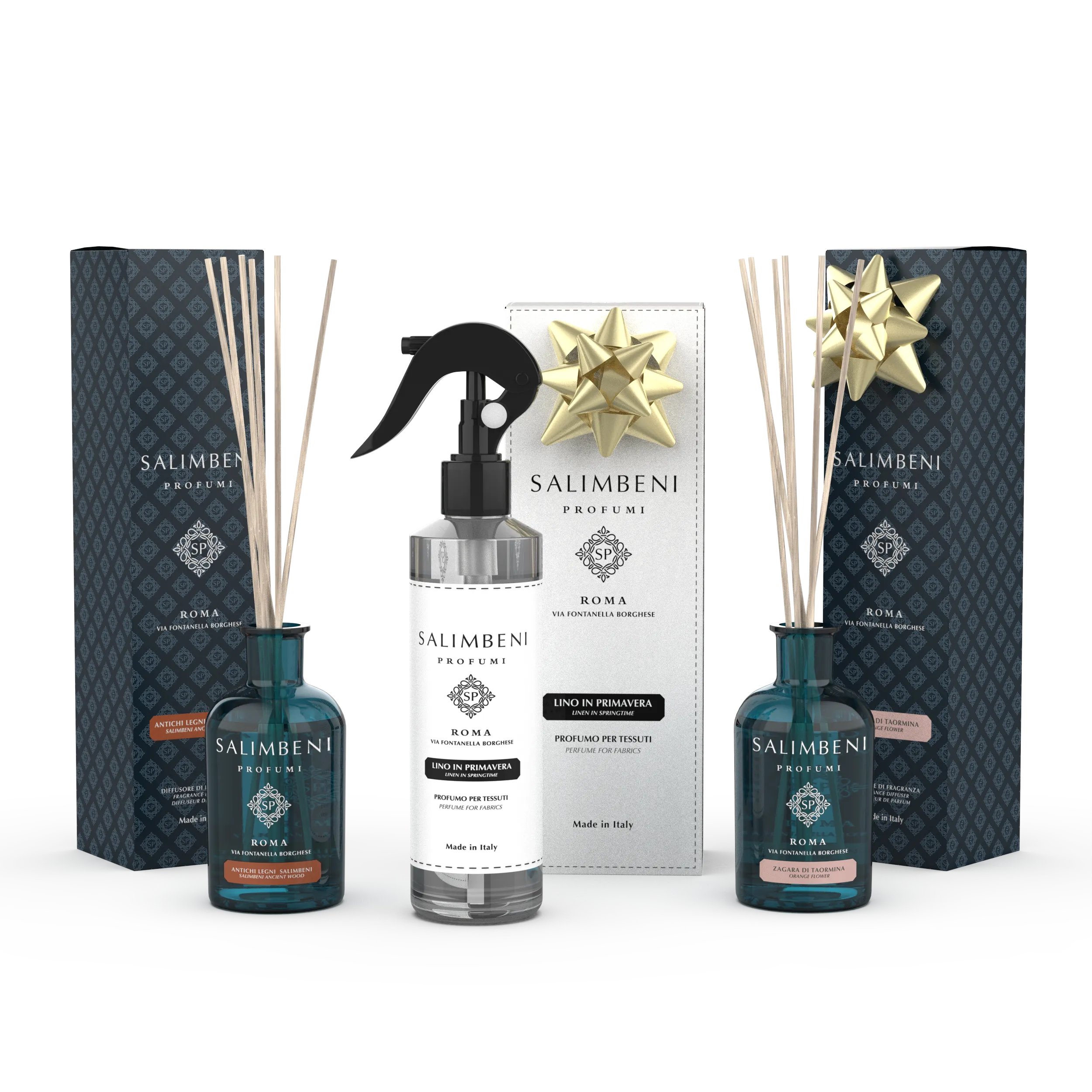 Antichi Legni Salimbeni da 100 ml   Profumo Spray per Tessile Lino in Primavera IN PROVA OMAGGIO   Zagara di Taormina da 100 ml IN PROVA OMAGGIO