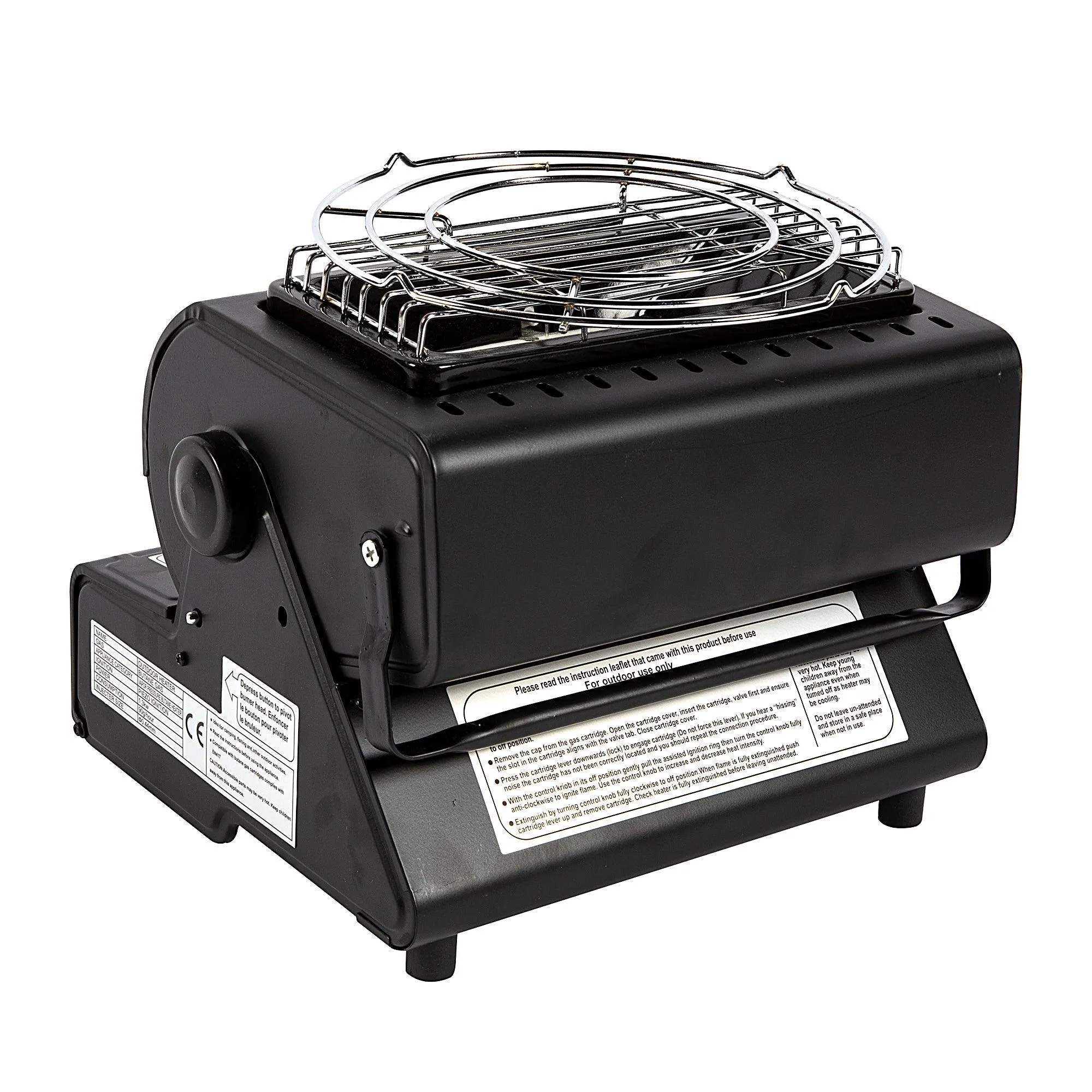 Aragaz portabil si incalzitor MICUL FERMIER, GF-0630, 2 in 1, 1.3 KW negru