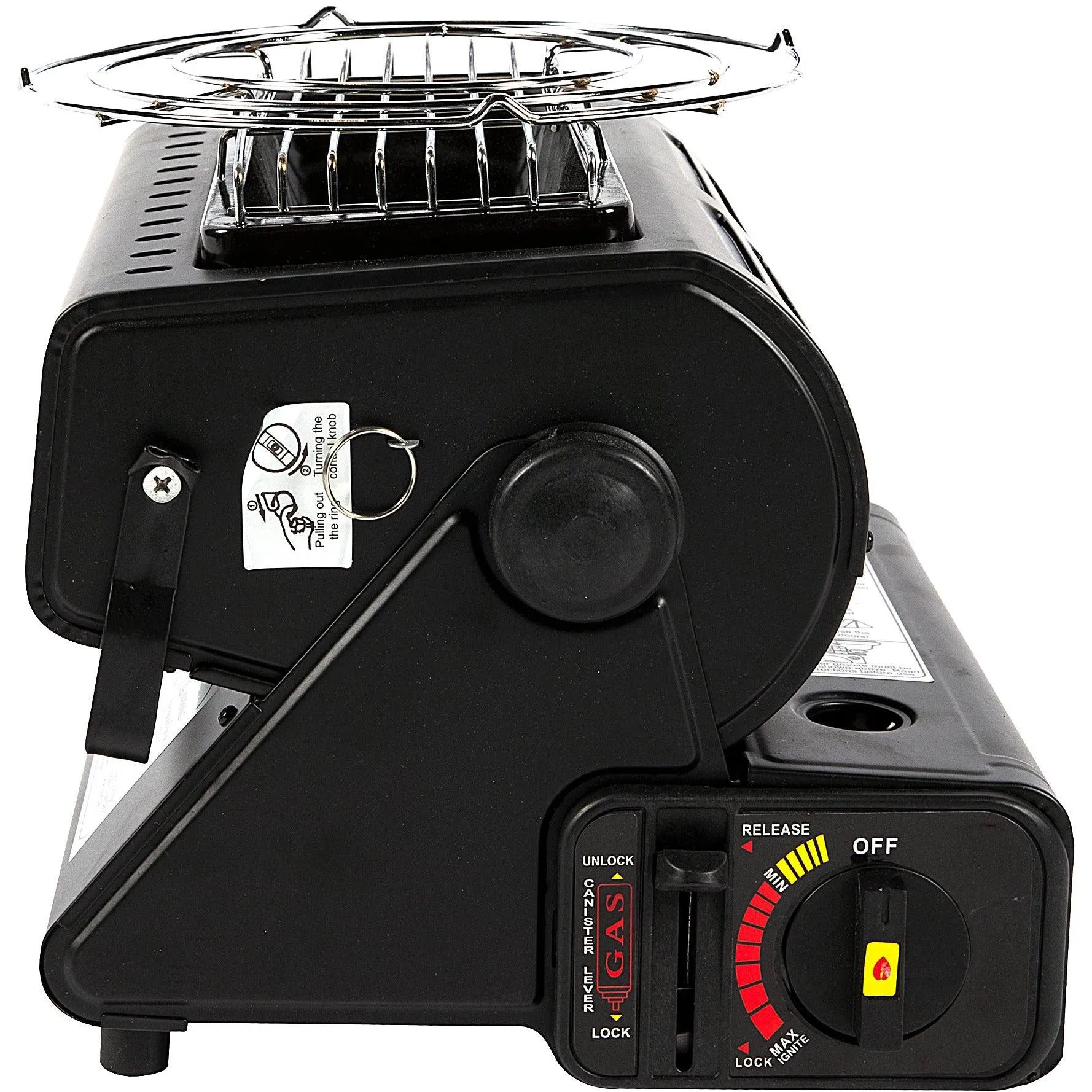 Aragaz portabil si incalzitor MICUL FERMIER, GF-0630, 2 in 1, 1.3 KW negru