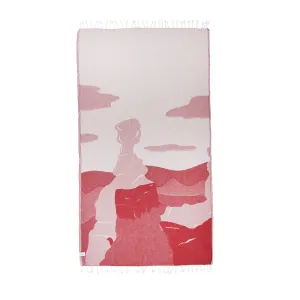 Arizona Sky Beach Towel in Bordeaux by La'Hammam