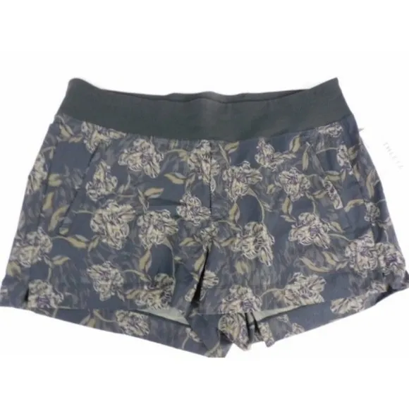Athleta Trekkie North Printed Short Terra Firma Olive Green 18 NEW NWT