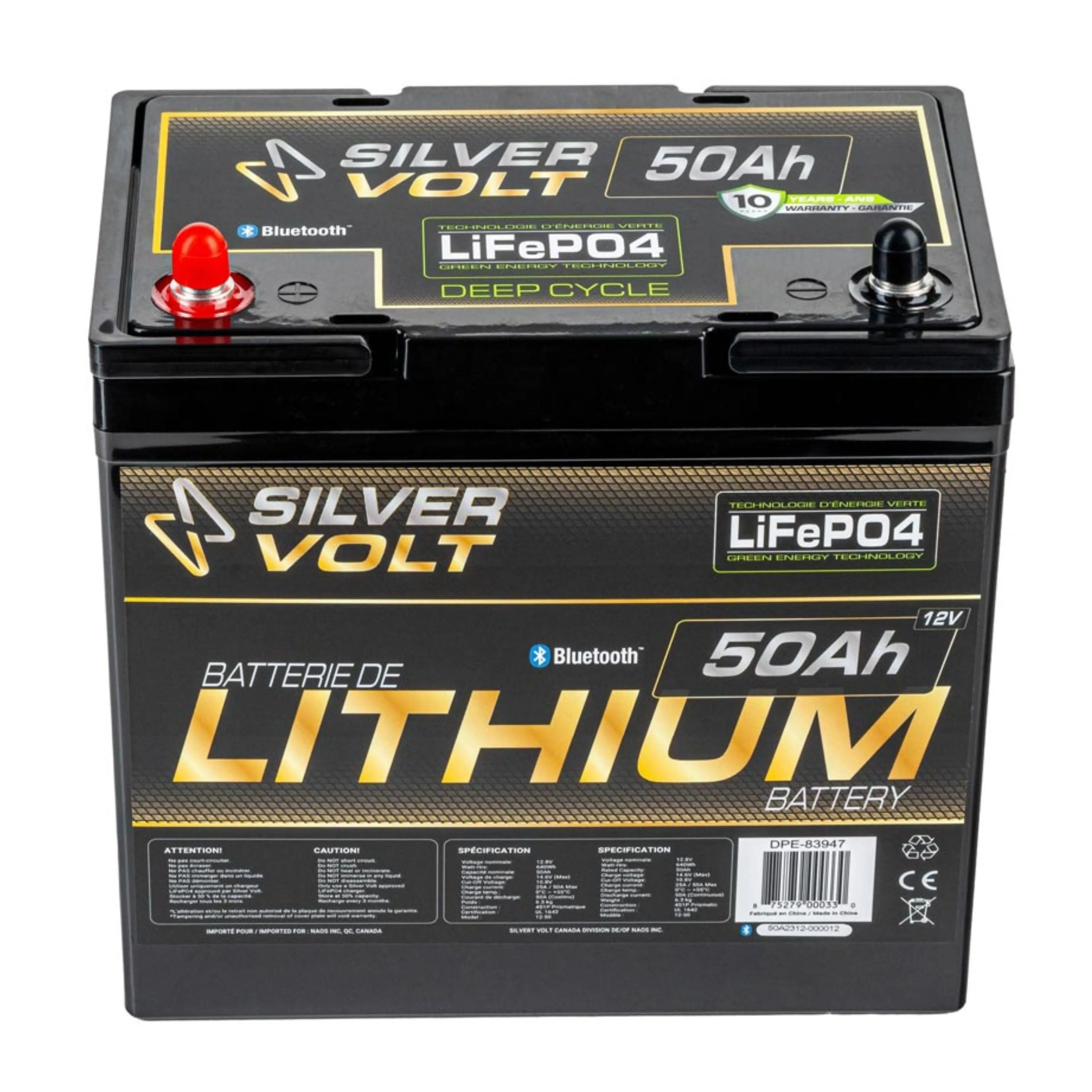 Batterie au lithium rechargeable "LiFePO4" - 50 A