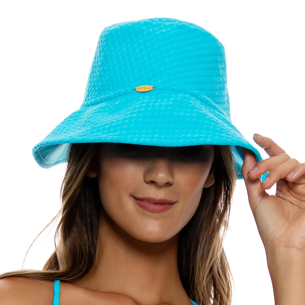 BEACH FUZZ - Wide Brim Bucket Hat
