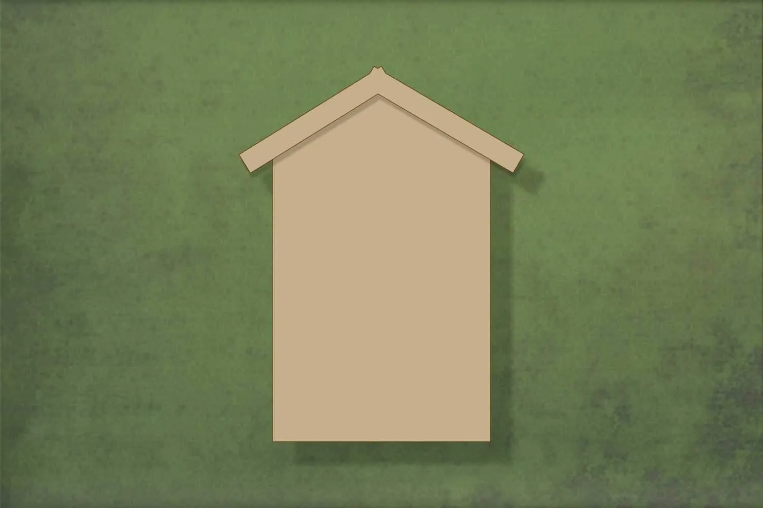 Beach hut - wooden craft cut-out - 3mm MDF