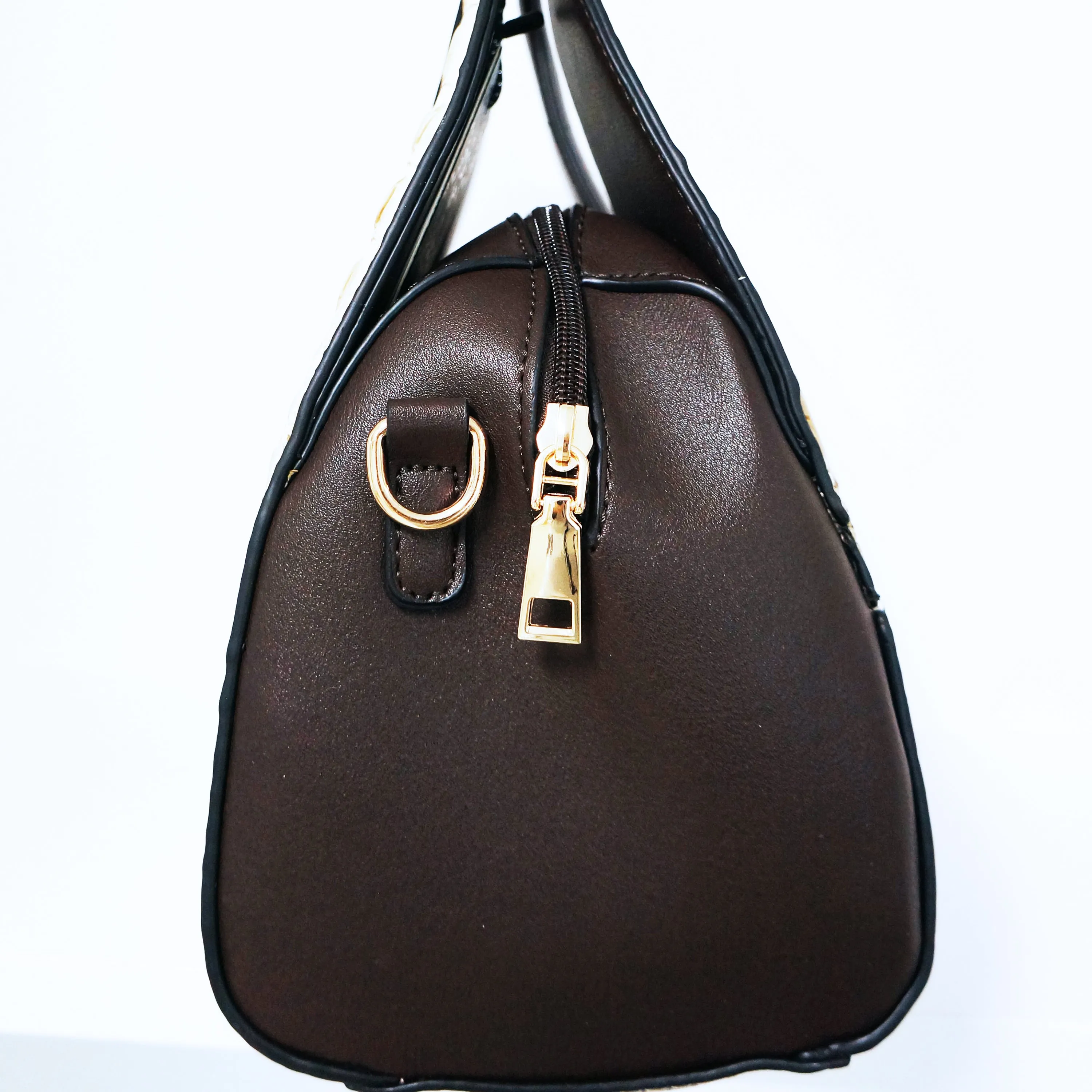 Beige Crocodile Satchel Bag | ALPHONSINA