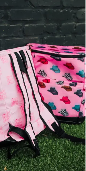 BKCLR007 USA Pink Cowboy Hat Backpack Cooler Bag