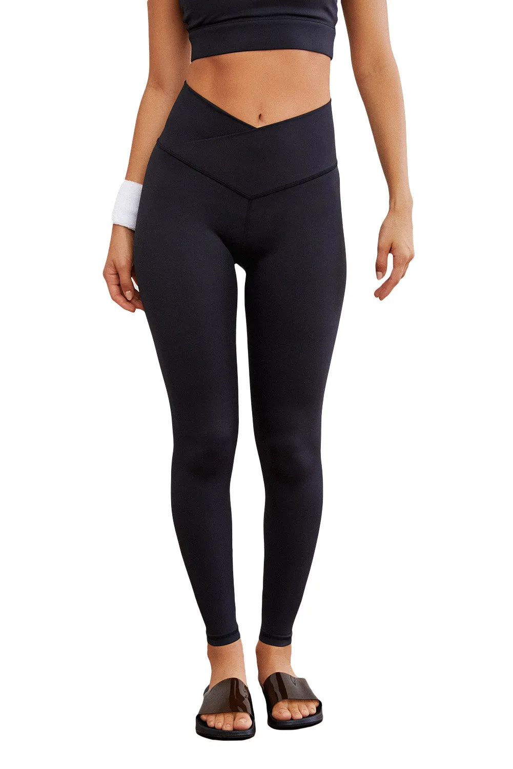Black Arched Waist Seamless Active Leggings