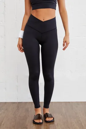 Black Arched Waist Seamless Active Leggings